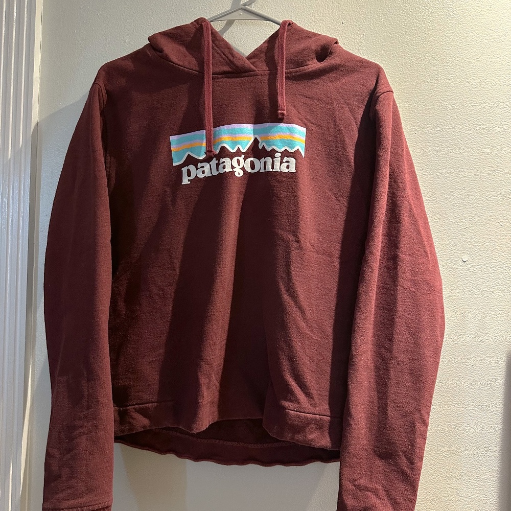 Patagonia Burgundy Uprisal Logo Hooded Sweatshirt